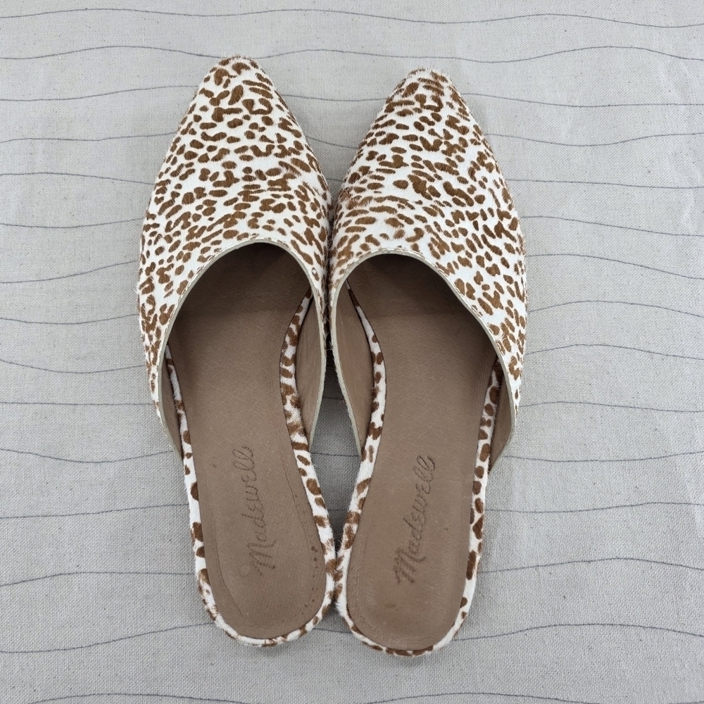 Madewell Womens Remi Mule Leopard Brown / White Mules Shoes Size 6.5 - Picture 6 of 10